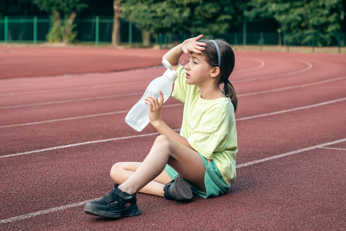 child resting after training, fatigue from overload
