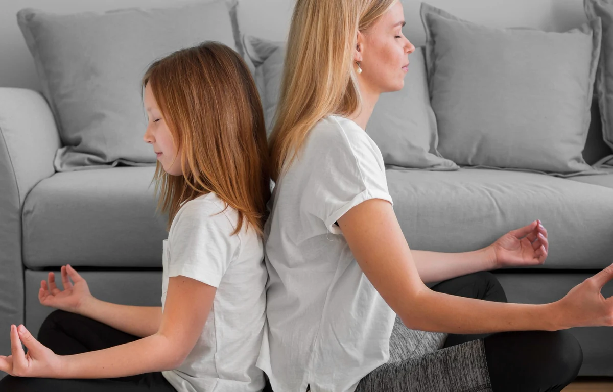Child and Nervous System: Mother and Daughter in a Calming Pose